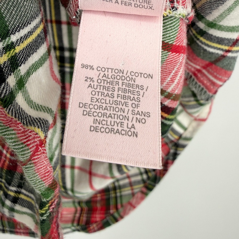 Victoria's Secret Plaid Flannel Pajama Sleep Shirt XS Red - Picture 8 of 11